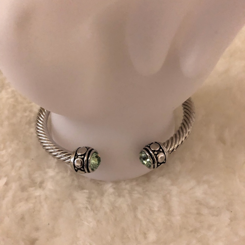 Beautiful Peridot Braided Cuff Bracelet